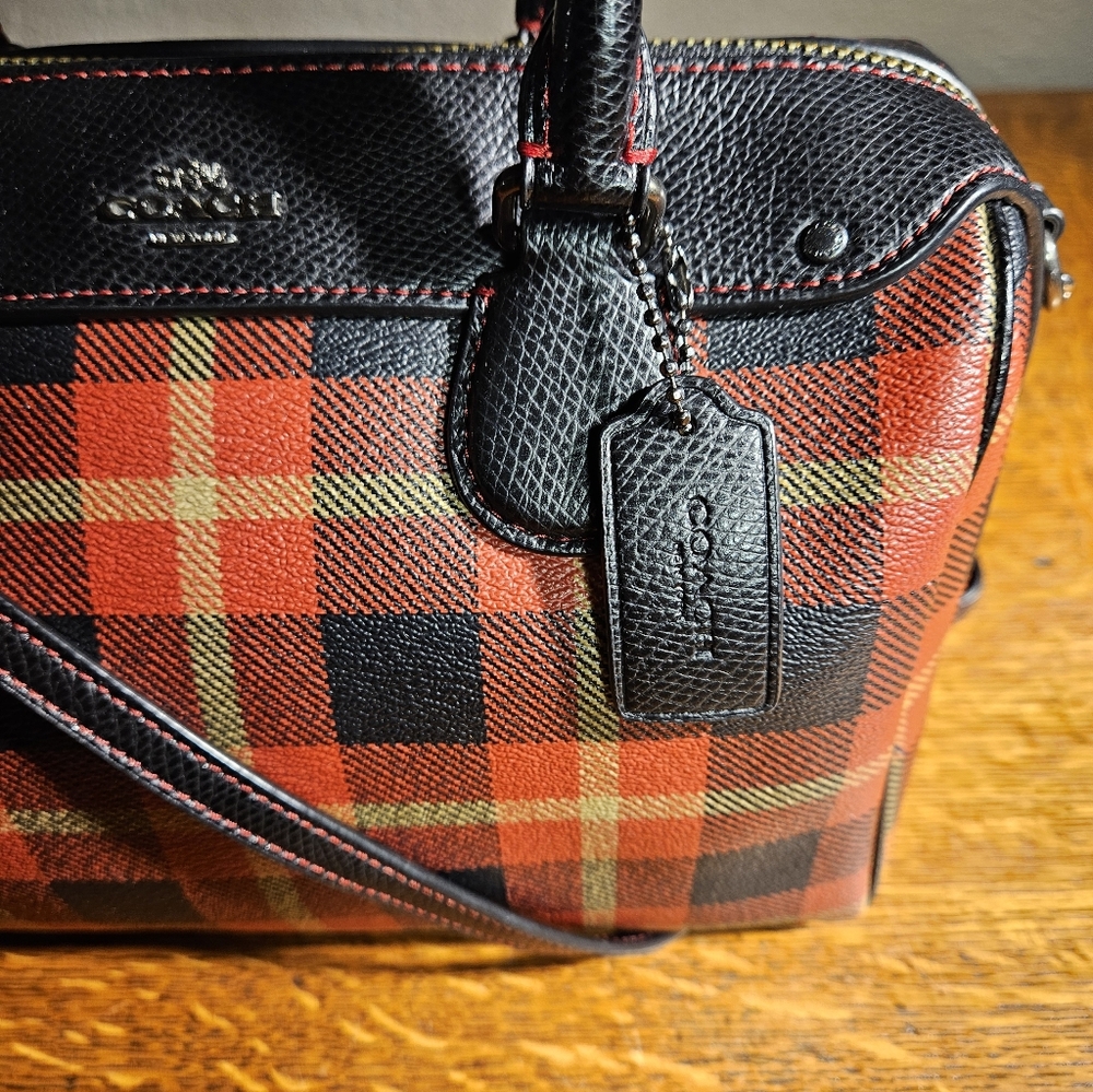 Coach Mini Bennet In Riley Plaid - Picture 4 of 15